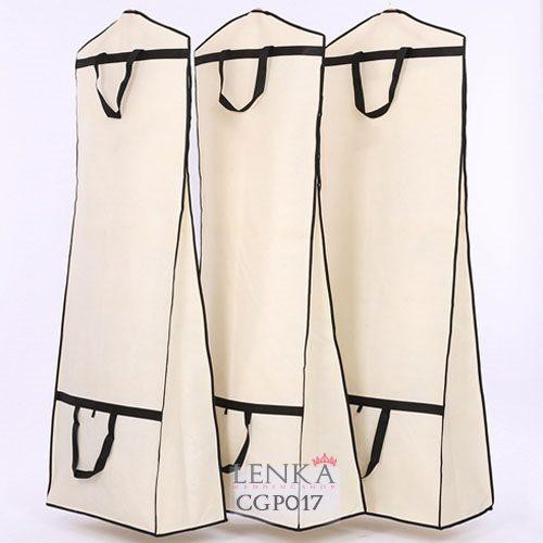 [PRODUK FAVORIT] COVER GAUN PELINDUNG BAJU PESTA PERNIKAHAN CREAM 180CM CGP017