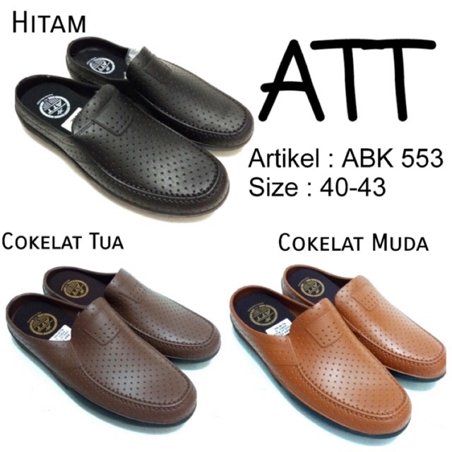 SANDAL SEPATU SELOP PRIA ATT ABK 553 FULL KARET