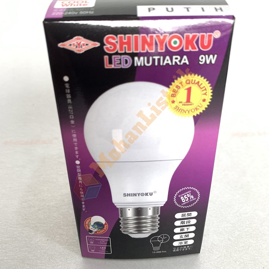 Lampu Led Shinyoku 9 Watt Bohlam Led 9W Bergaransi Putih