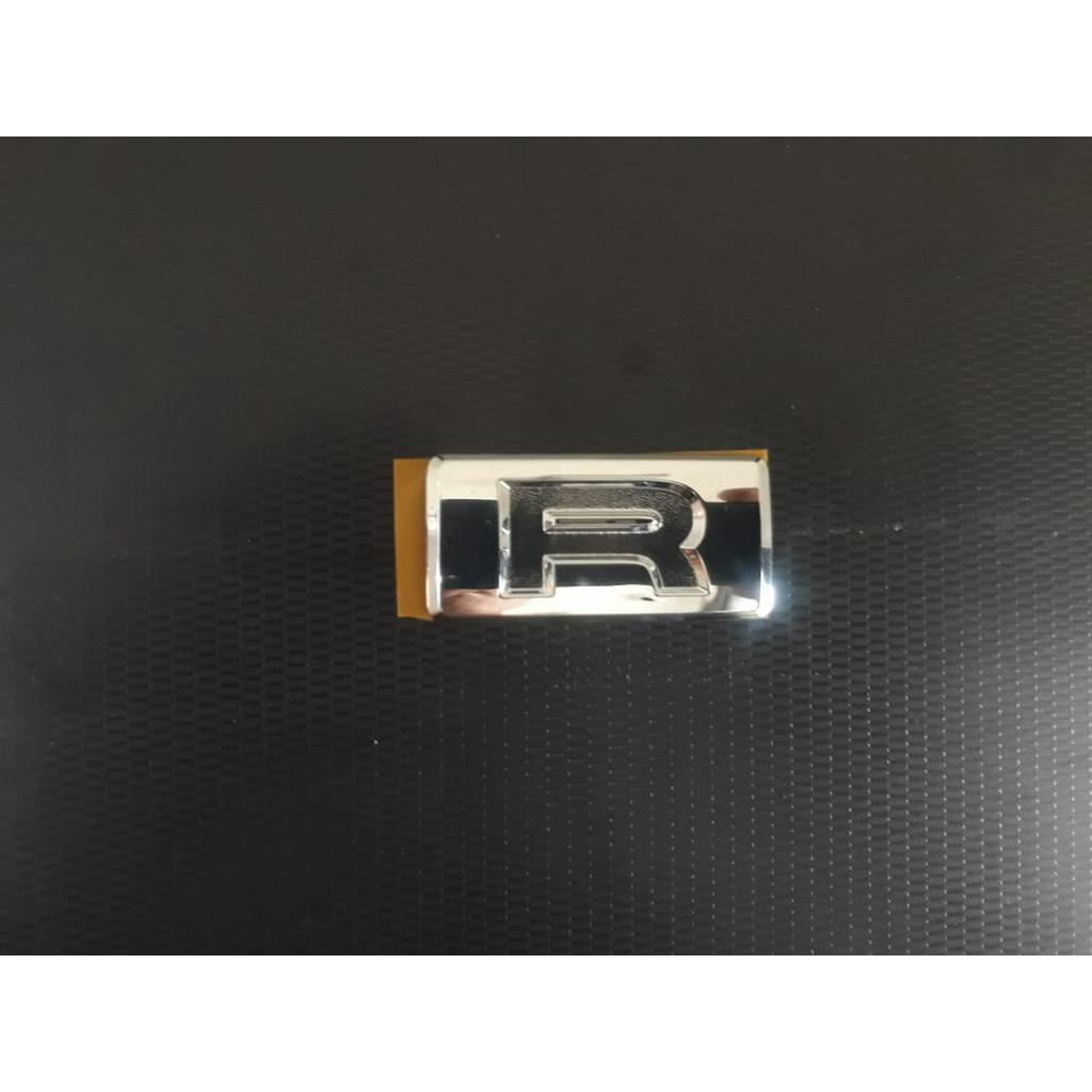 Emblem Logo R  Fill Chrome UNIVERSAL