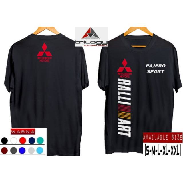 KAOS MITSUBISHI MOTORS PAJERO SPORT RALLI ART MITSUBISHI LOGO