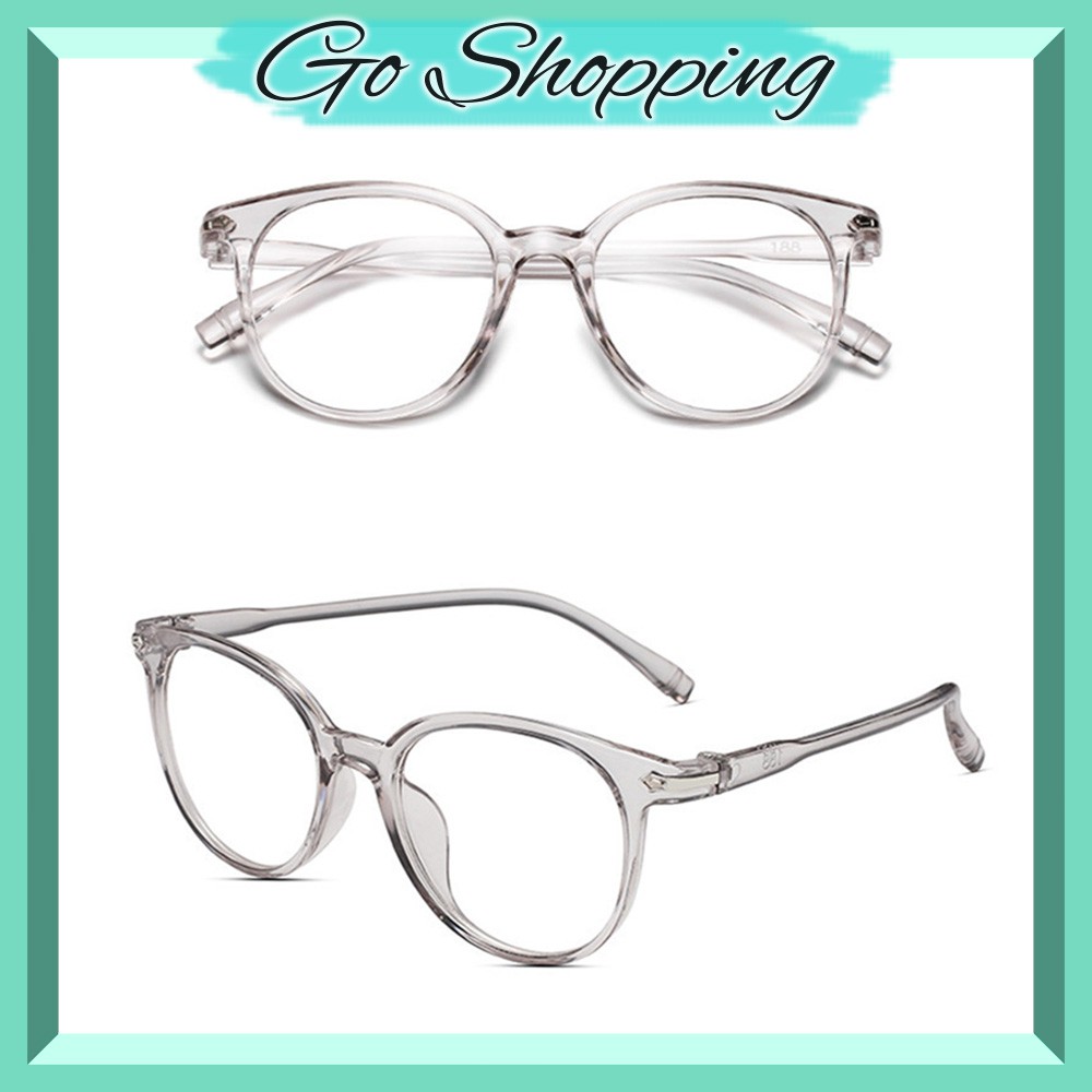 GO! KC099 Kacamata Wanita Korean Retro Frame Anti Radiasi Lensa Tanpa Min Style Minimalis Unisex COD