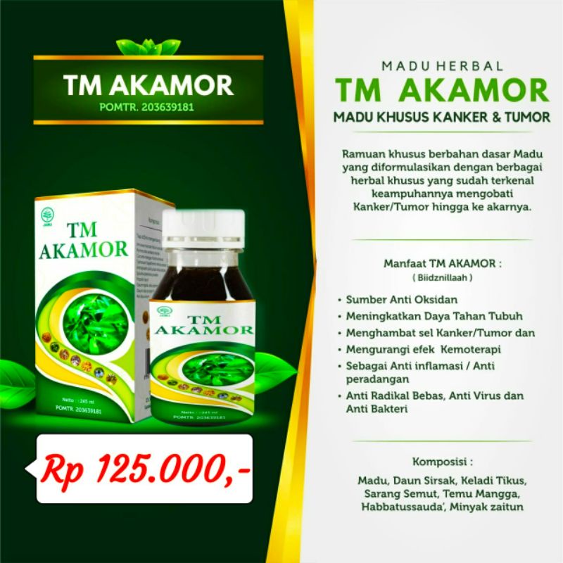 Madu Tasnim TM Akamor Ankana Herbal Obat Kanker Tumor Kista Myom Kemoterapi Virus