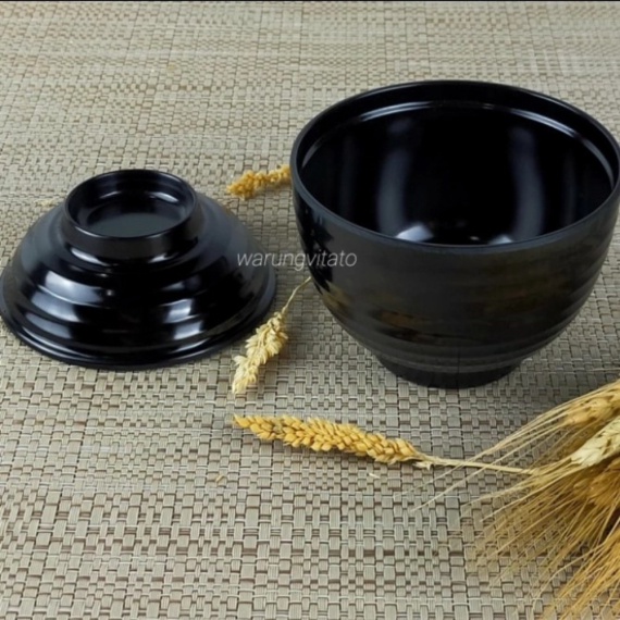 

Limited MANGKOK MISO SOUP TUTUP FOOD GRADE MELAMINE WARE Y4375 - Hitam