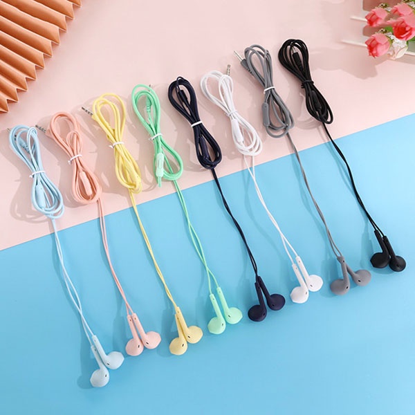 Headset Macaron U19 Hifi Extra Bass Colorfull Earphone Jack 3.5mm With Mic / Handsfree Macaron Matte Color / Headset Import Murah / TS-62