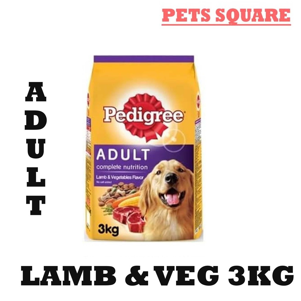 PEDIGREE ADULT LAMB &amp; VEG 3KG