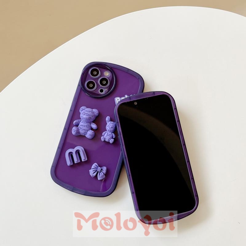 Soft Case TPU Motif Kartun Boneka Beruang 3D Untuk IPhone 7 8 XR 6 6s Plus 11 13 12 Pro Max X XS Max SE 2020 13Pro Max