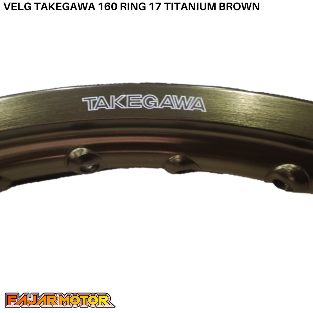 TAKEGAWA VELG 160 RING 17 WL SHAPE KOTAK GOLD SILVER RED BLUE BLACK HOLE 36