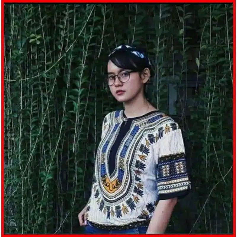 atasan bali dewasa atasan bali baju bali size XL LD 110 cm pjg 72 cm motif daishiki untuk cowok dan cewek