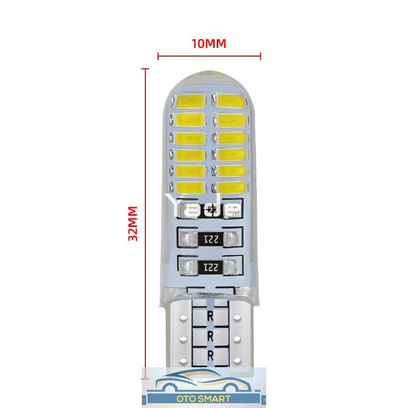 Lampu LED Senja Sen T10 24 LED Crystal Jelly 24 Mata Lampu Mobil &amp; Motor