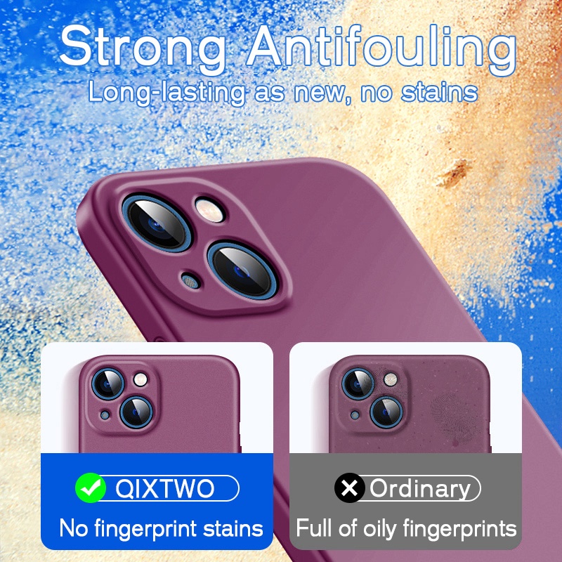 Soft case Silikon Warna Ungu Tua Untuk iphone 14 13 11 12 Pro Max 14 Plus