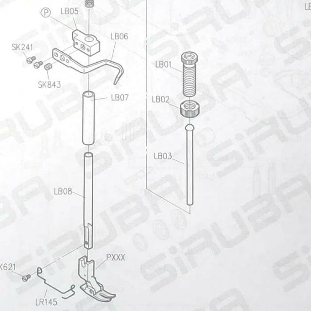 Platuk Mati Juki DDL 229-07307 Atau LB06 Siruba L818F