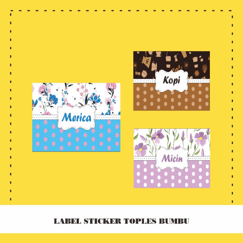LABEL STICKER TOPLES BUMBU DAPUR/STICKER TOPLES MAKANAN/TOPLES BUMBU MASAK