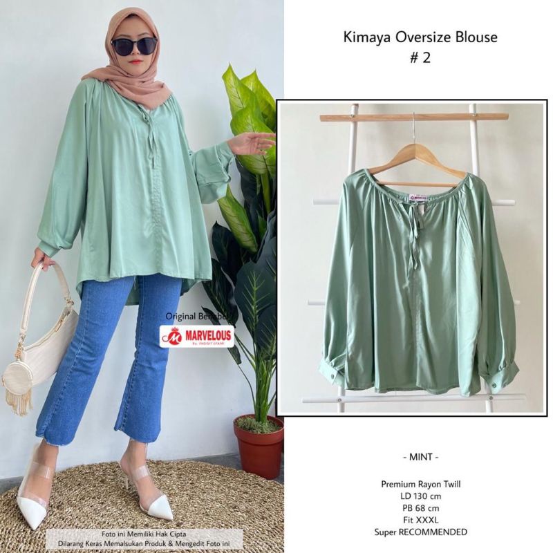 Kimaya oversize blouse polos by marvelous