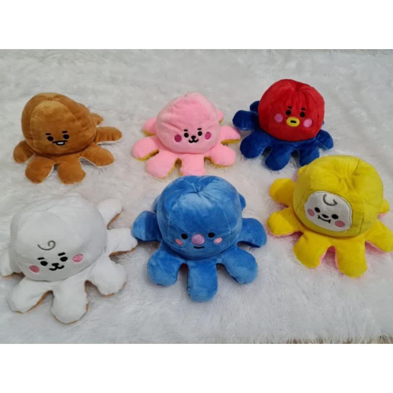 Boneka gurita Reversibel octopus karakter ukuran S