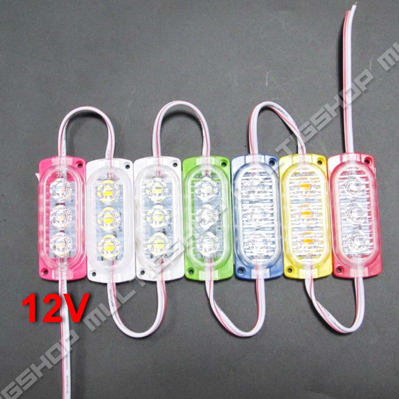 100Pcs Modul 2835 3 Mata LED 6023 12V - Pink Icy Blue