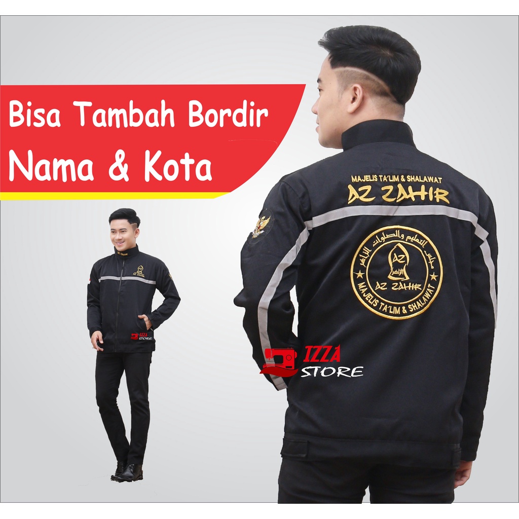 (BIG PROMO) Jaket Az Zahir Azzahir Zahir Zahirmania / JAKET MAJLIS + BORDIR NAMA | Jaket Azzahir Az Zahir Majelis Talim Shalawat