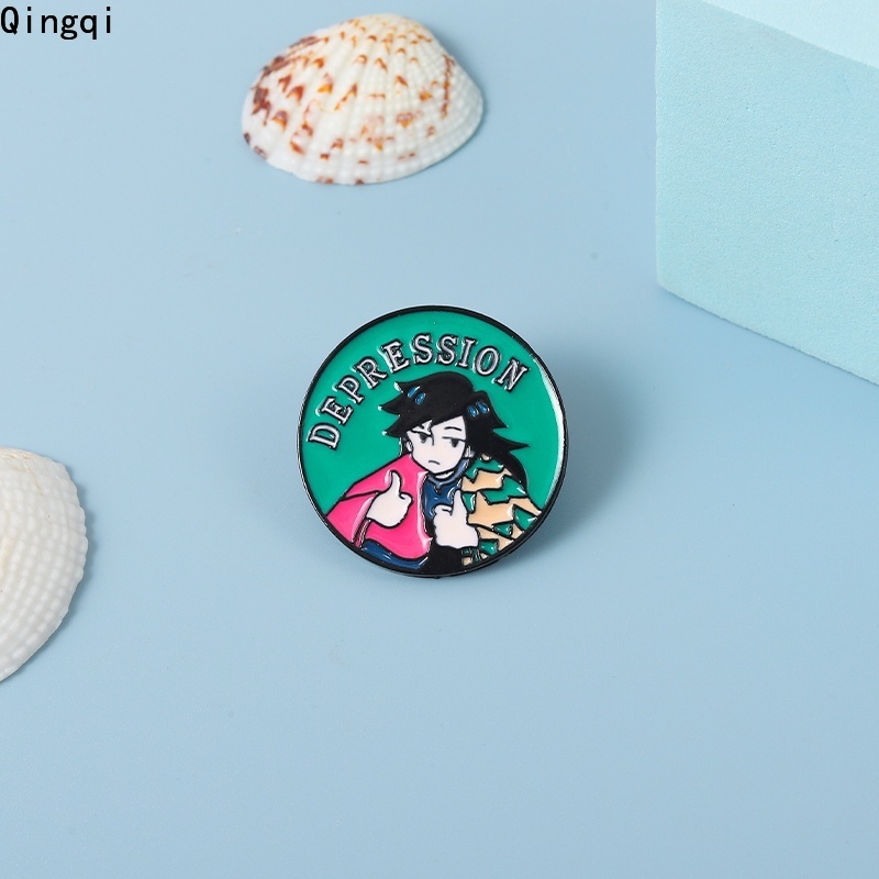 Bros Pin Enamel Desain Karakter Kartun Anime Demon Slayer Kimetsu No Yaiba Untuk Fans