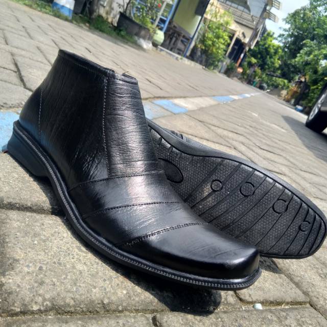 SEPATU BOOT PANTOFEL PRIA KULIT ASLI - SEPATU PANTOFEL - SEPATU KANTOR E -03