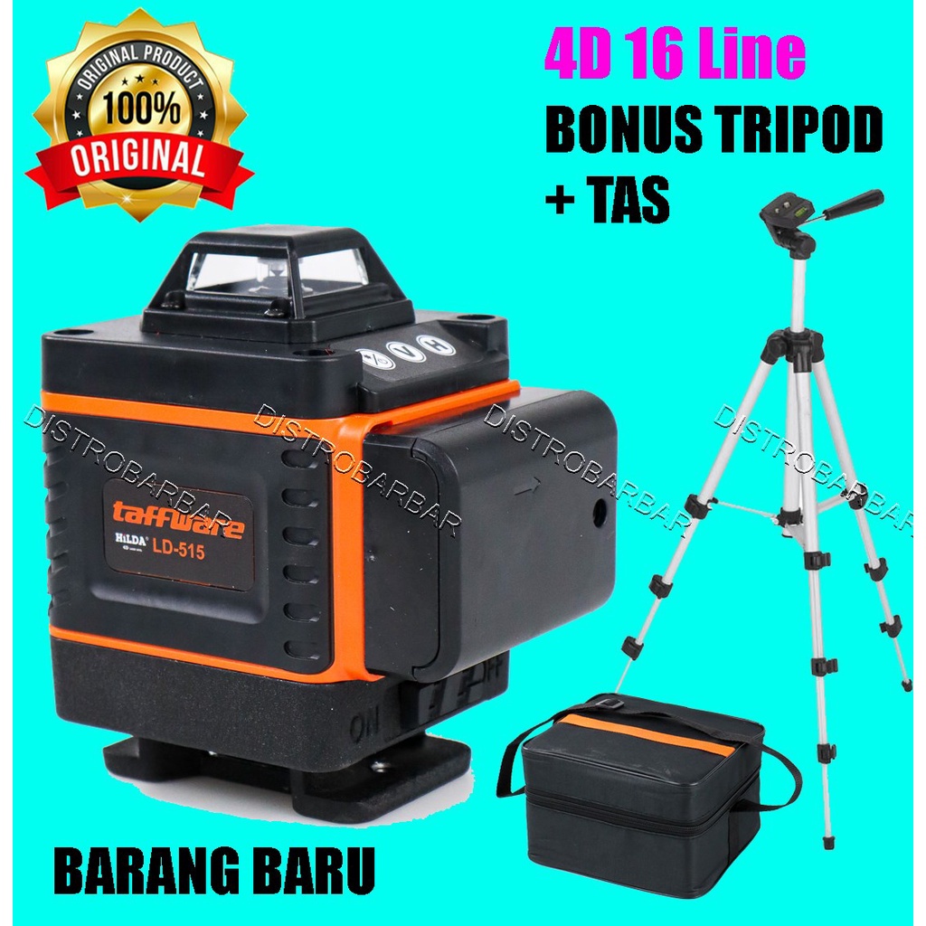 Taffware Hilda Mesin Self Leveling Laser 4D 16 Line Dengan Tripod Panjang - LD-515