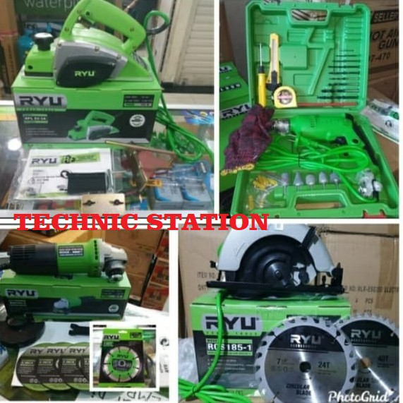 Paket Serut Bor Set Gerinda Tangan Circular Saw RYU