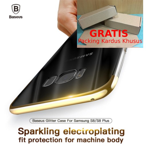 Baseus Glitter Case Transparent Hard Casing Samsung s8/s8 plus