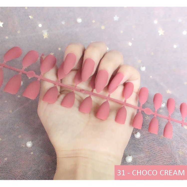 KUKU PALSU FAKE NAILS MATTE STILETTO STYLE  24PCS BAG 2 Y SERIES B