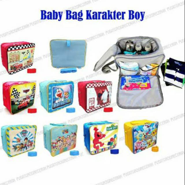 Tas Bayi Serbaguna / Baby Bag Karakter Cowok Medium