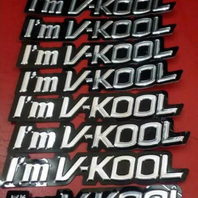 stiker v kool original timbul kaca film