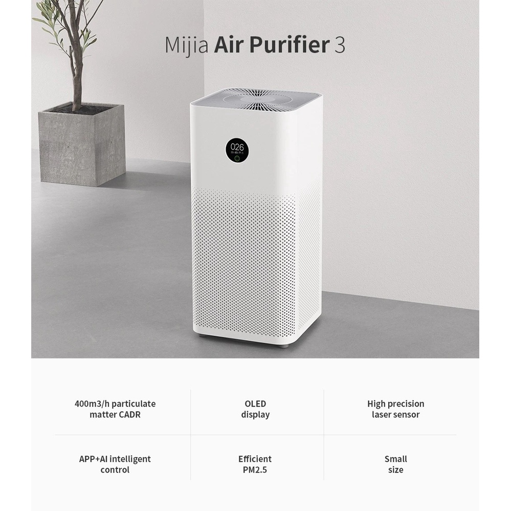 MIJIA Mi Air Purifier 3 - Penjernih dan Pembersih Udara 3 Lapis Filter - AC-M6-SC