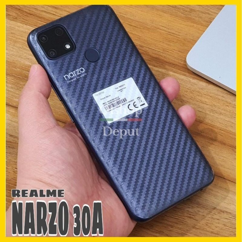 REALME C15 C12 C11 C25 NARZO 30A BACK SKIN CARBON GARSKIN ANTI GORES BELAKANG