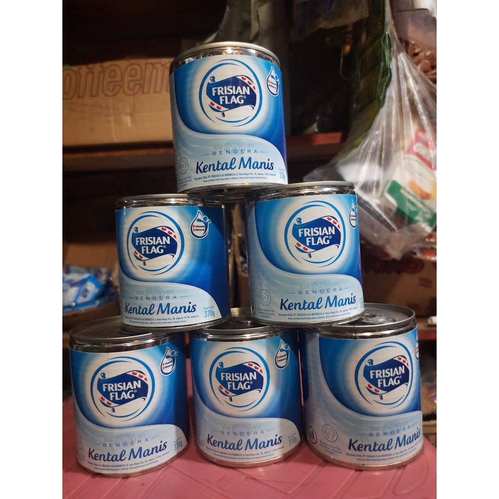 

Susu kaleng Frisian Flag full cream 370g / Susu kental manis full cream / susu bendera / susu kaleng / SKM