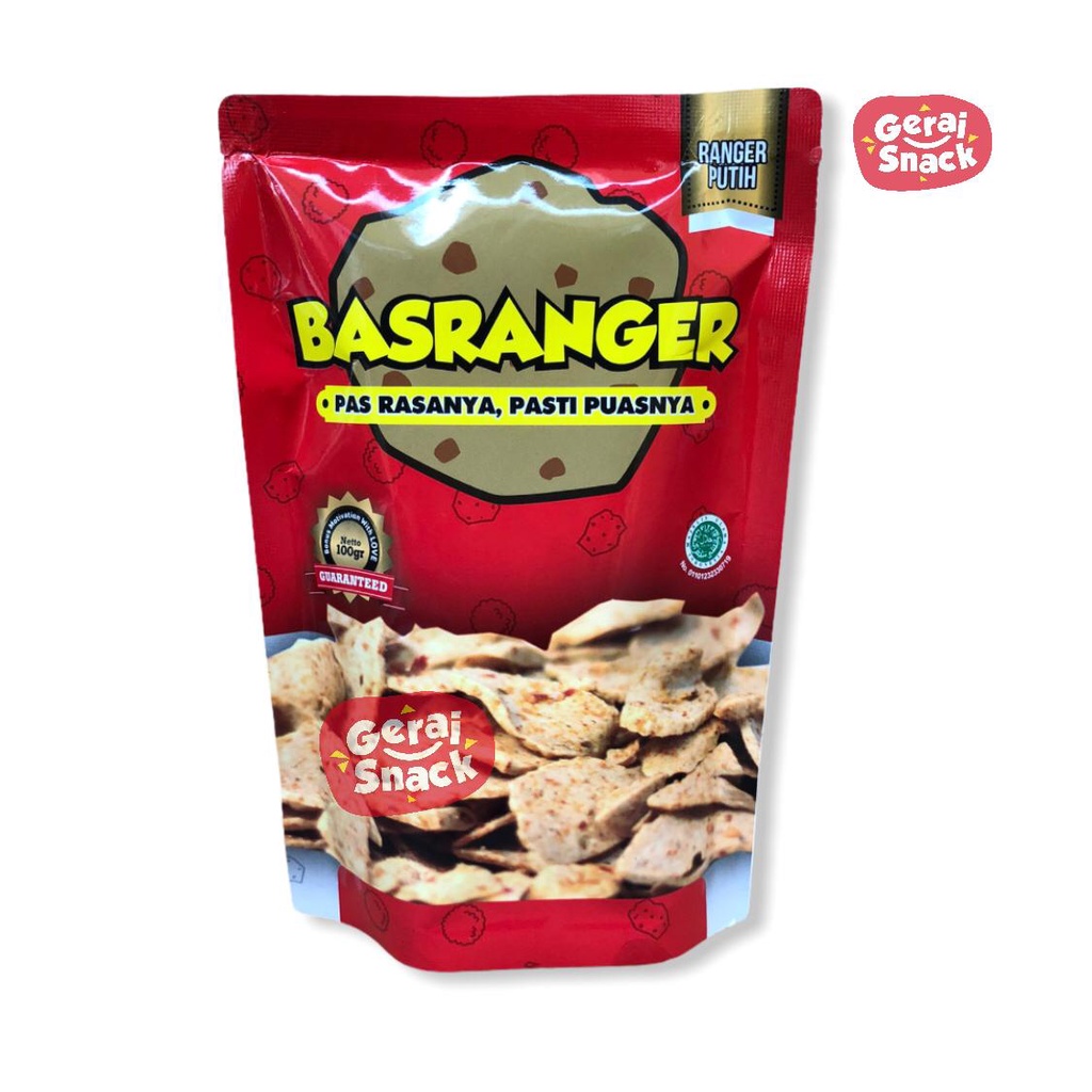 Basreng Ranger Putih Basranger Baso Goreng Rasa Original Asin Gurih (100gr)