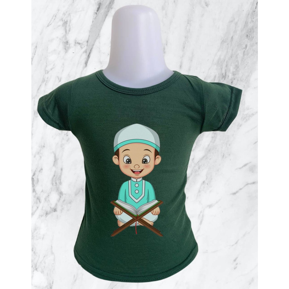 BAYAR DITEMPAT / BISA COD - GO KIDS - Baju Anak Laki Laki Ngaji / Baju Distro Anak | Oblong anak laki laki muslim ngaji