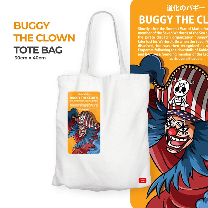 (NEW) BUGGY ONE PIECE totebag / TOTEBAG  BUGGY One Piece RED / LORD BUGGY ONE PIECE KAOS / CROSS GUILD ONE PIECE / TOTEBAG KANVAS PREMIUM