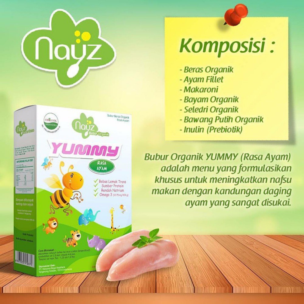 Nayz Bubur Tematik 300 gram / MPASI Organik 300 g / Bubur Bayi 6 bulan+