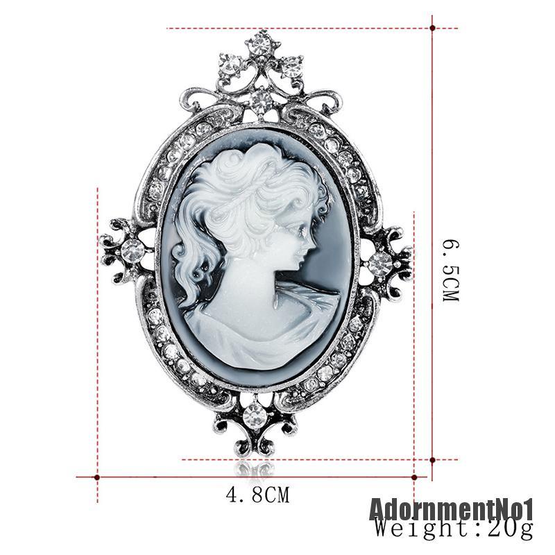 (Adornmentno1) Bros Pin Wanita Desain Cameo Victoria Hias Kristal Untuk Pesta Nikah