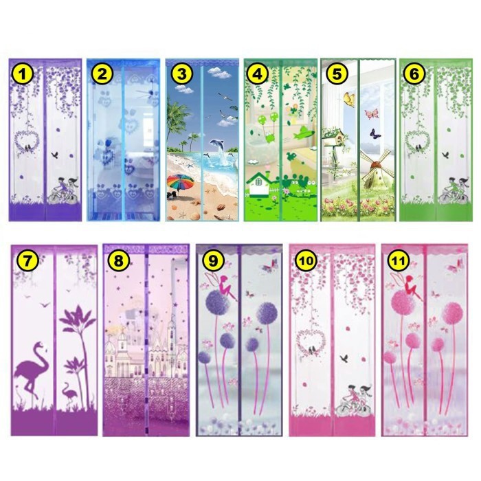Tirai Magnet Pintu Anti Nyamuk Kelambu Pintu Kamar Tirai Magnet Anti Nyamuk Motif