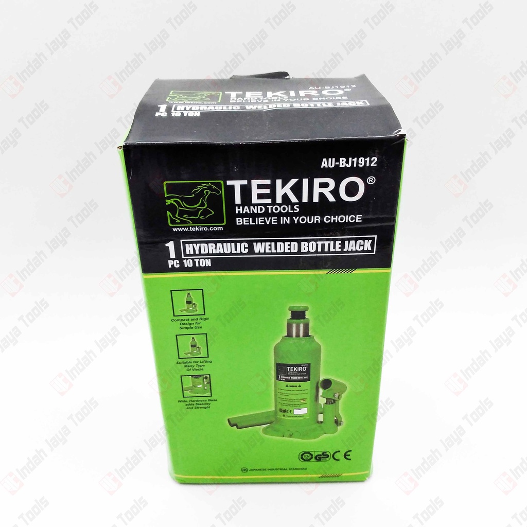 TEKIRO AU-BJ1912 Dongkrak Botol 10 Ton Mobil - Hydraulic Jack Hidrolik