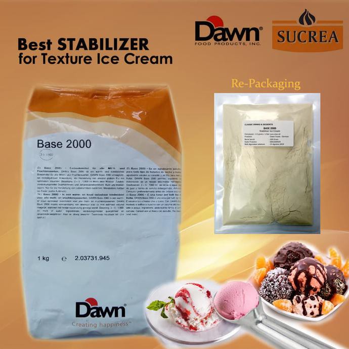 

TERBARU ( RE-PACK ) BASE 2000 STABILIZER ICE CREAM