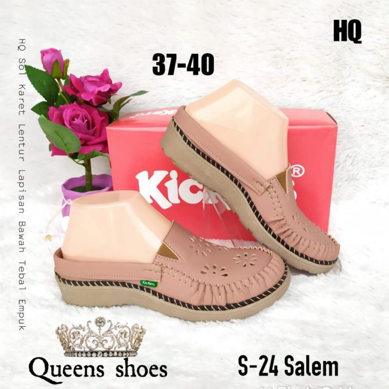 SANDAL SLOP KICKERS SEMIKULIT S-24, REALPICTURE, GOOD QUALITY, FREE BOX