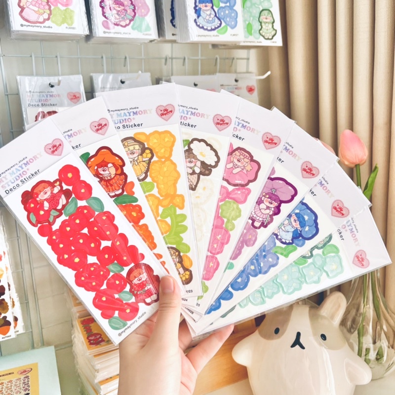 

[mymaymory_studio]"Character Flower" Stickers for Polco/Journal/Planner/Decoration