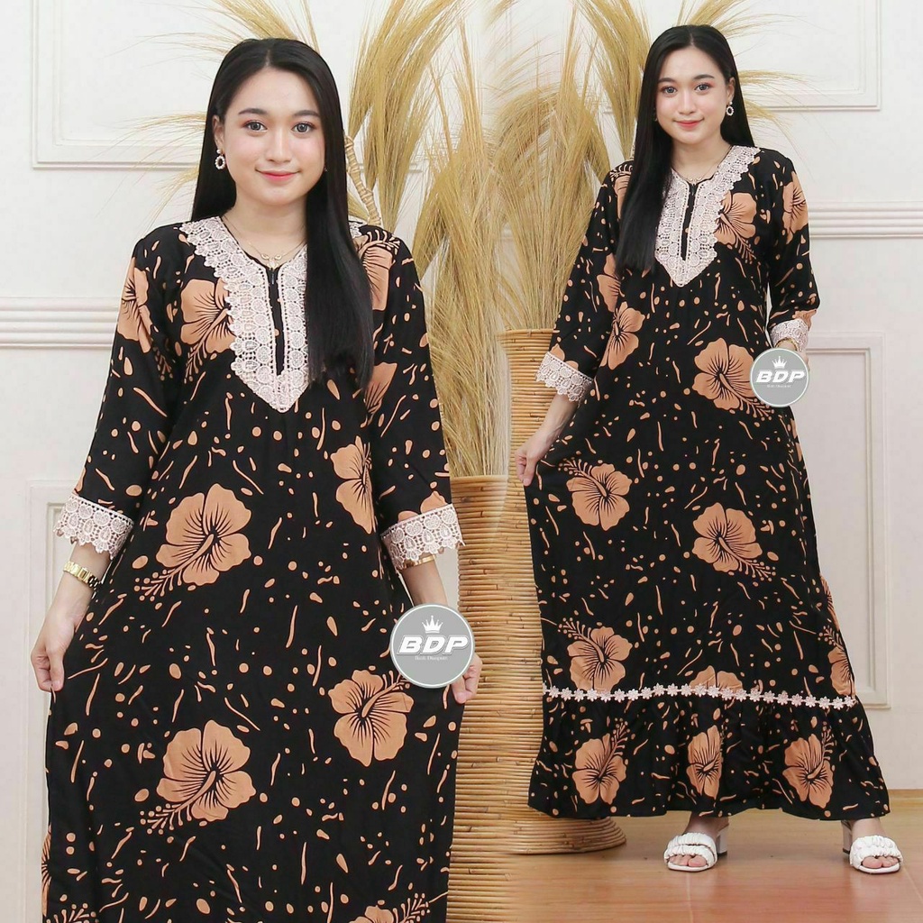 Temukan DASTER ARAB ZEEMA | RAYON SUPER GRADE A | RESLETING DEPAN BUSUI | RENDA MILO-No.3