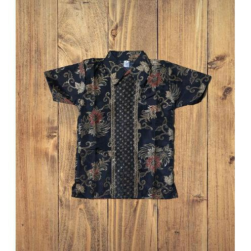 Lembayung.id / Kemeja Batik Anak Motif Rambat Dan Azalea