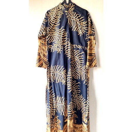 (Preloved) Dress Batik | Katun | Dress Menyusui - Busui Friendly | Hijab/non Hijab | Warna Hitam | S