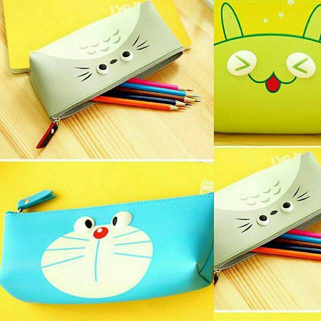 

Pencil Case Disney/ Tempat Pensil Dorameon Alien Totoro Cat