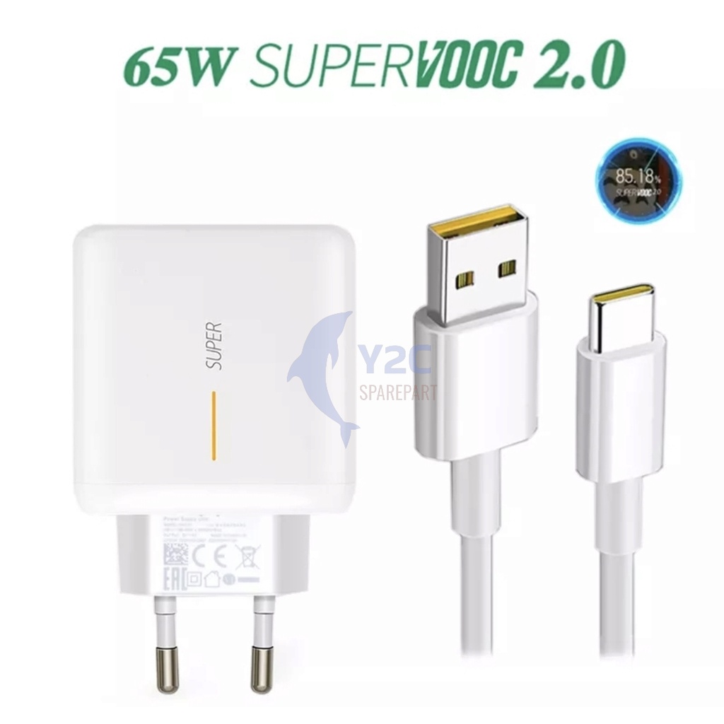 CHARGER OPPO RENO 65 WATT TYPE C SUPER VOOC 100% ORIGINAL OEM