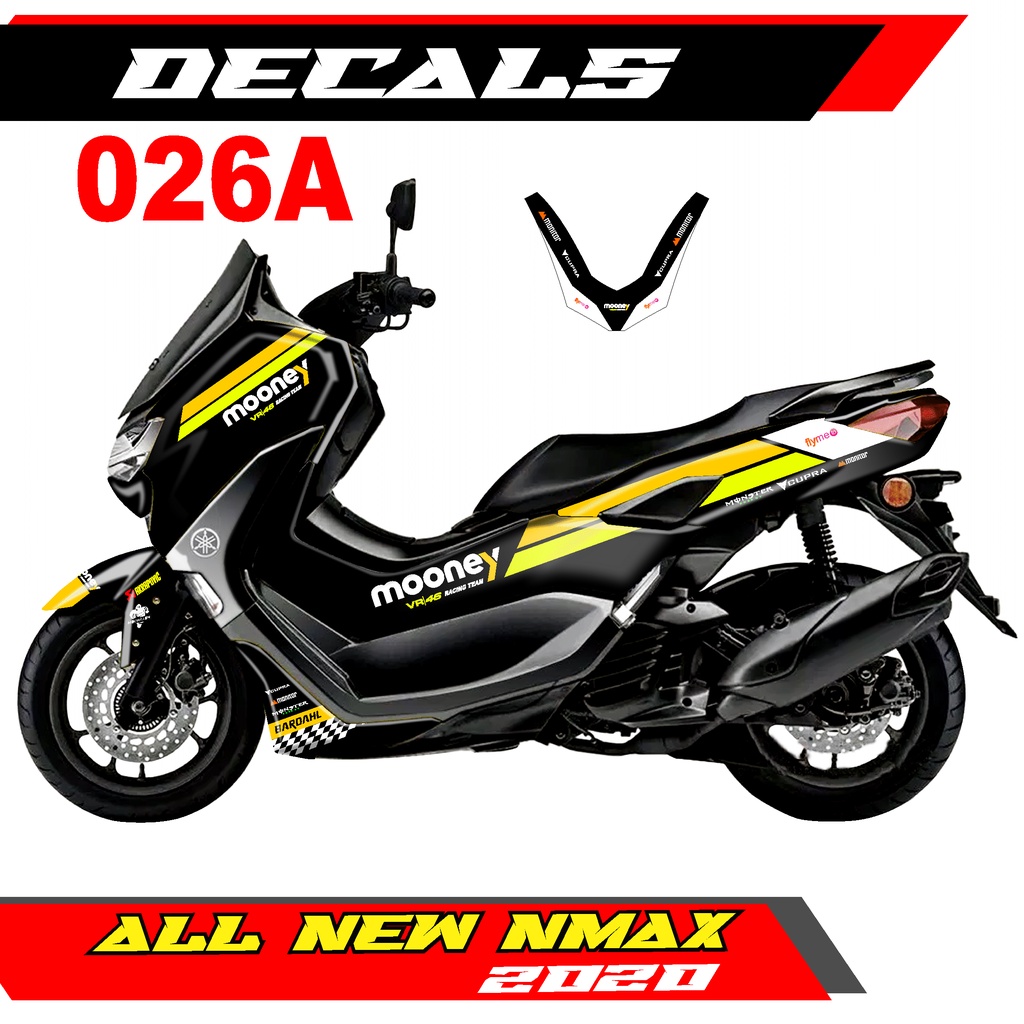 Decal Sticker - Dekal Stiker All New Nmax 2020  Fullbody Desain VR46 MOONEY Lvery- 026