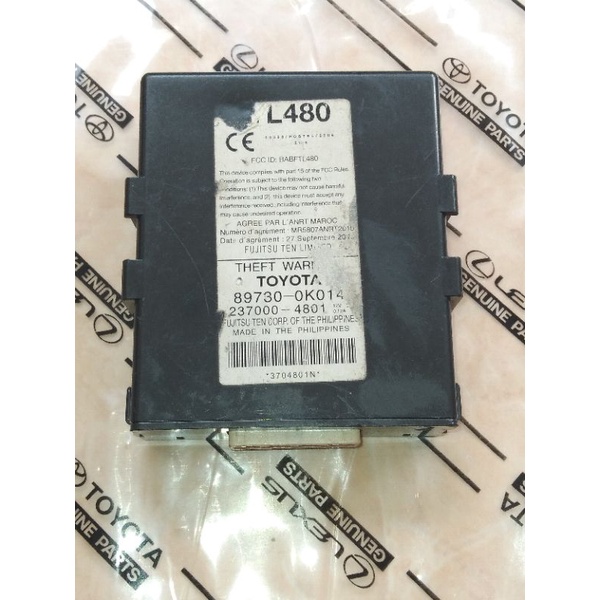 MODUL COMPUTER THEFT WARNING TOYOTA FORTUNER - HILUX - NO 89730-OK014 ORI
