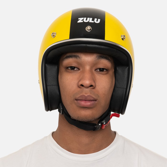 HELM RETRO ZULU VIPER YELLOW CHROME